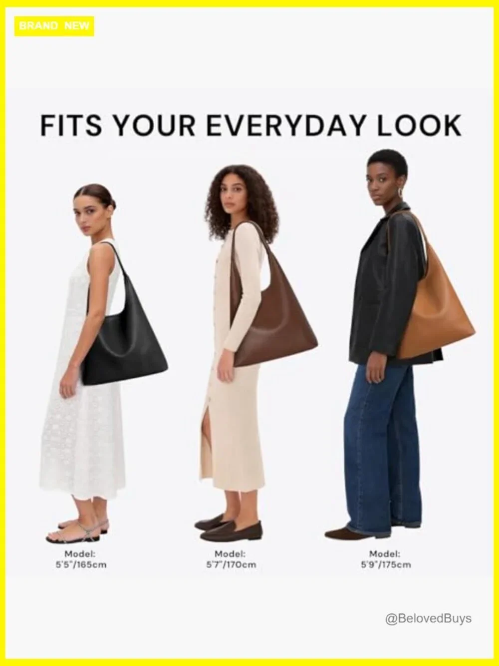 Large Slouchy Hobo Shoulder Bag, Vegan Leather Tote, Fits 13.6